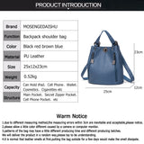 Double Zipper Ladies Leather Bookbag/Backpack.