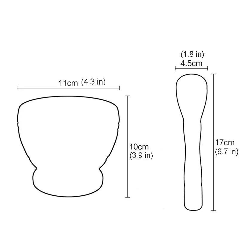 Resin Mortar Pestle Bowls For Mixing/Crushing Herbs