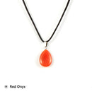 Women Natural Water Drop Pendant Necklace.  Easy To Wear As A Necklace OR Choker with a Variety of Stones.