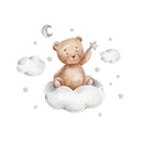 Wall Stickers For Your Nursery Of Bears, Clouds, Stars and Moon.