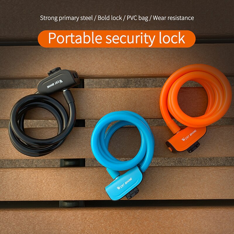 WEST BIKING Anti Theft Security Lock Cable.