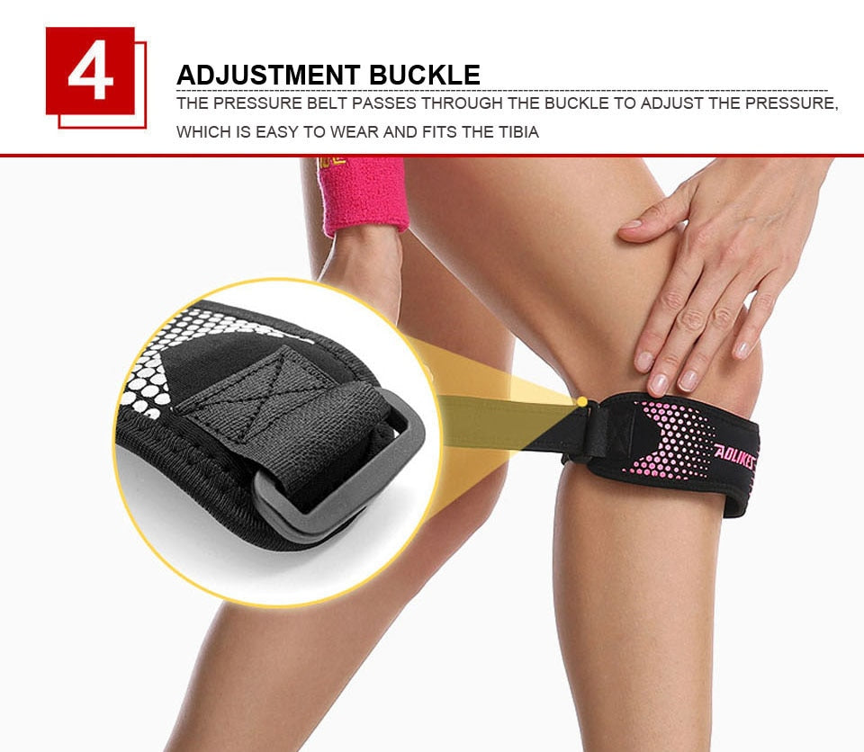 AOLIKES 1PCS Adjustable Knee Pad Brace Support for hiking, running and sports.