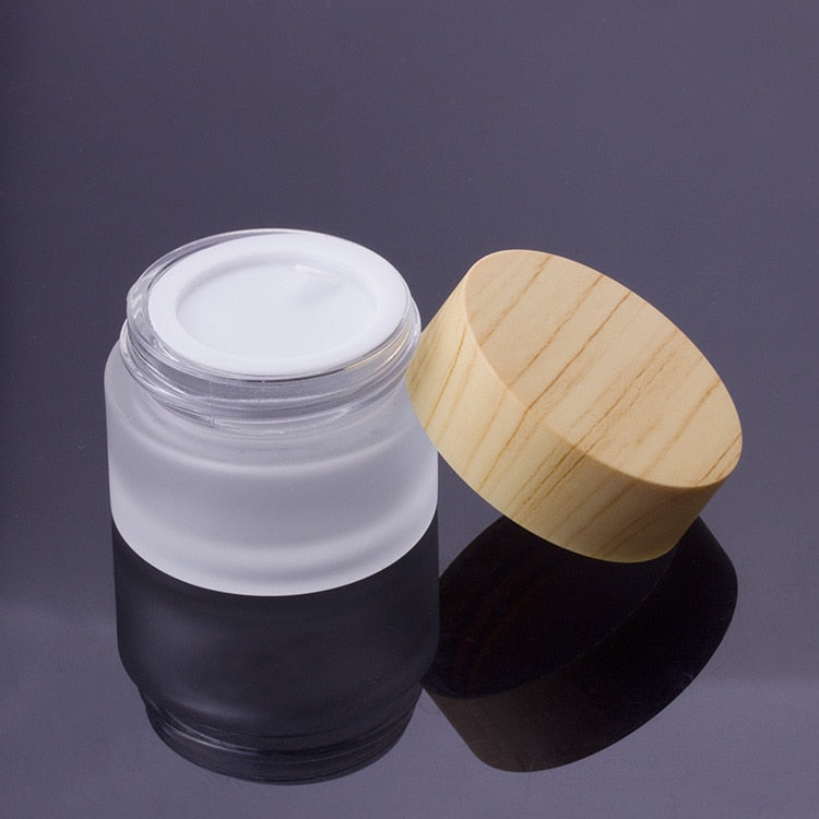 5g-100g Mini Glass Empty Refillable Jars For Cosmetics When You Travel.