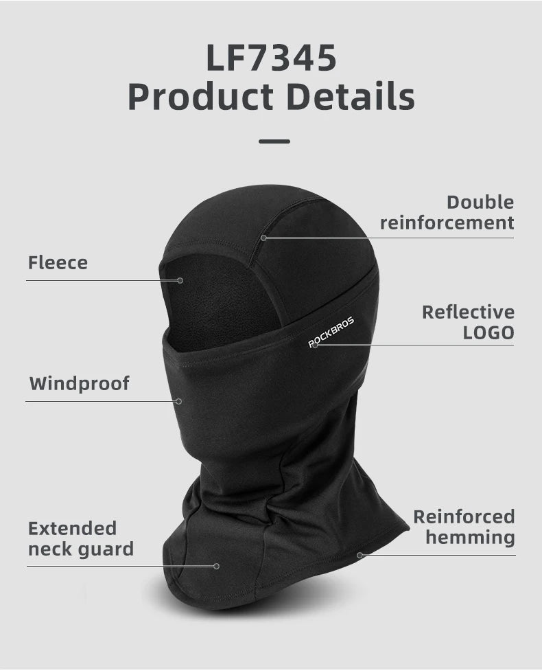 ROCKBROS Balaclava Warm Mask For Skiing Or Cycling