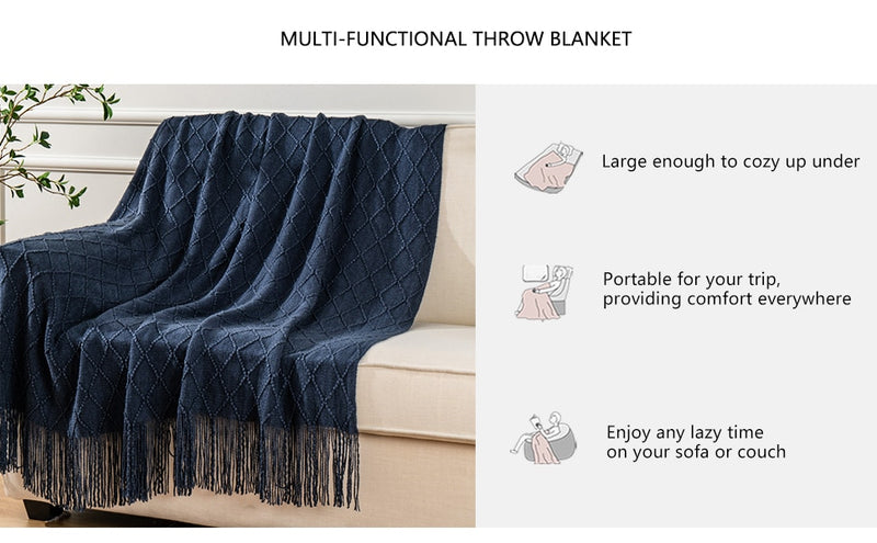 Battilo Machine Washable Decorative Soft Knitted Throws.