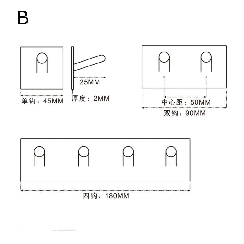 Stainless Steel Coat Hooks.