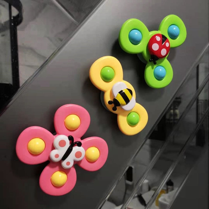 1pcs Cartoon Fidget Spinner.  Educational toy as well as rattle toy.