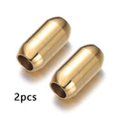 2-4Pcs Stainless Steel 3mm-8mm Magnetic Clasp For Making Necklaces OR Bracelets Of Leather Cords.