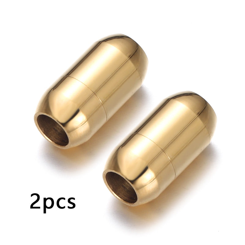 2-4Pcs Stainless Steel 3mm-8mm Magnetic Clasp For Making Necklaces OR Bracelets Of Leather Cords.