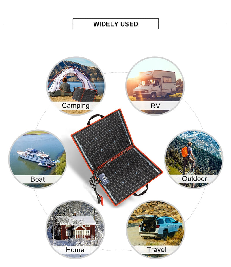 Dokio Flexible/Foldable High Efficiency Solar Panel. 12V 80w 100w 150w 200w 300w Solar Panel Kit