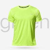 Men's multicolor short sleeve gym shirts. Quick drying, breathable sportswear