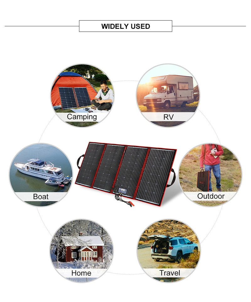 Dokio Flexible/Foldable High Efficiency Solar Panel. 12V 80w 100w 150w 200w 300w Solar Panel Kit