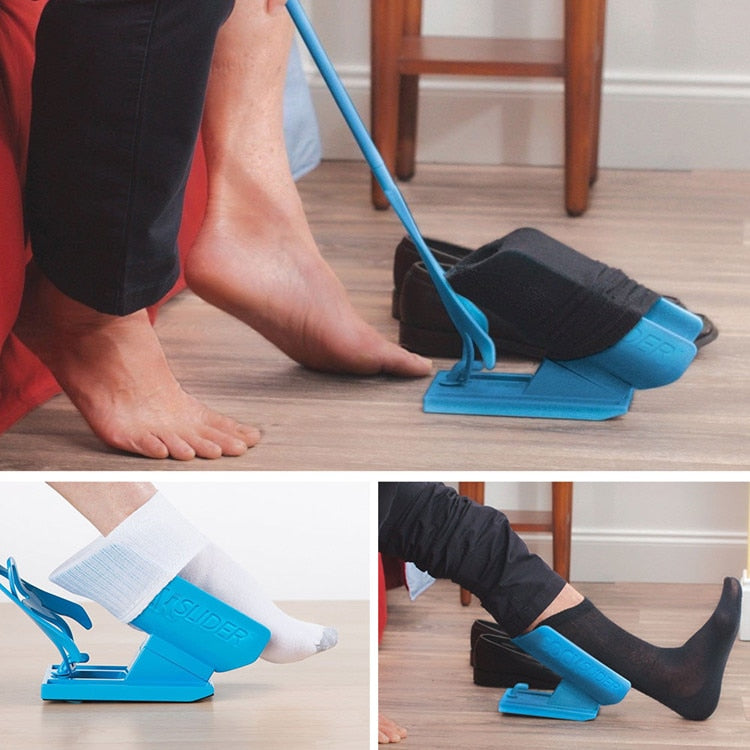 Sock Aid Kit.  Easy to Slide Your Sock On/Off Avoiding Straining While Bending OR Stretching.