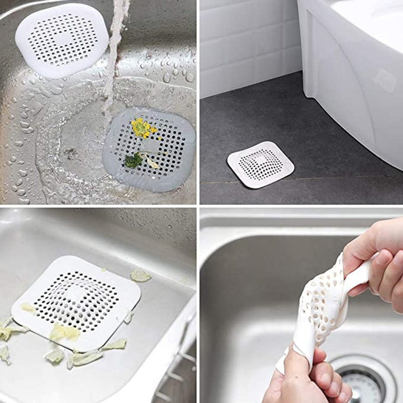 Silicone Kitchen/Bathroom Sink Drain Filter.