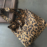 Corduroy Cotton Large Shoulder Shopping Totes