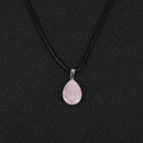 Women Natural Water Drop Pendant Necklace.  Easy To Wear As A Necklace OR Choker with a Variety of Stones.