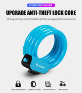 WEST BIKING Anti Theft Security Lock Cable.