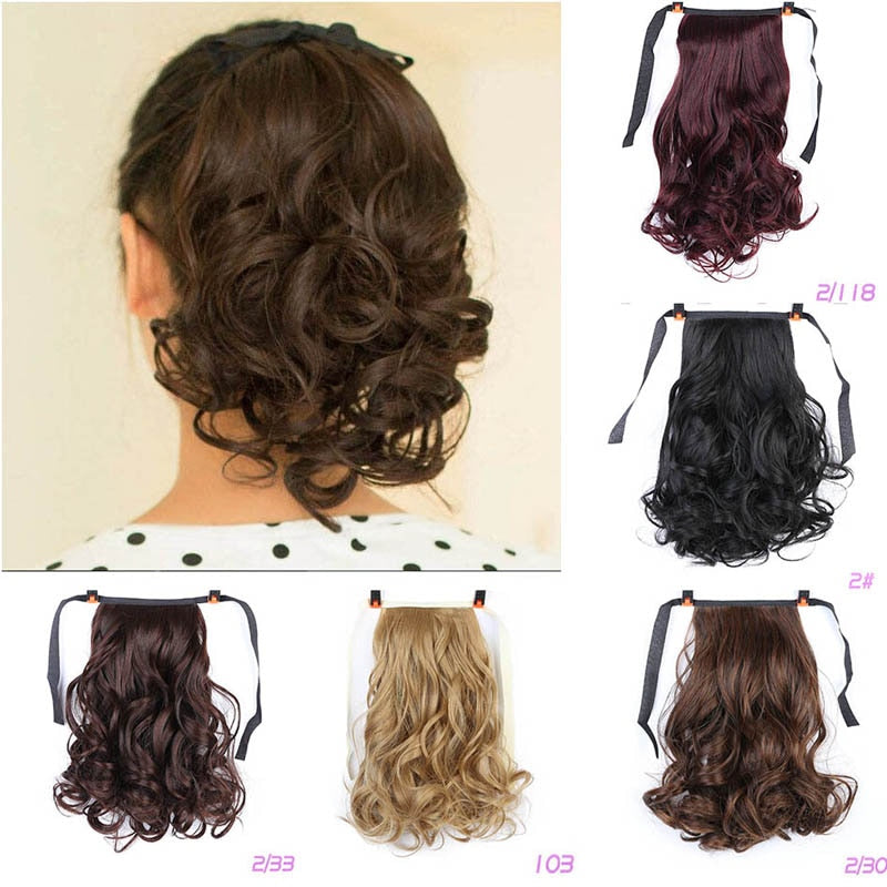 DIANQI  Curly synthetic heat resistant ponytail extension. Clips to your Natural Hair.