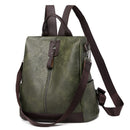 Ladies Anti-Theft Leather Backpack.