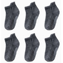 6 Pairs/lot 0 to 6 Yrs Cotton Children's Anti-slip Socks With Rubber Grips.