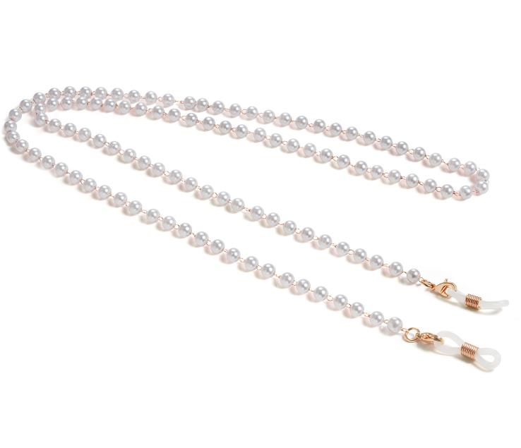 Women's fashion Pearl Bead Lanyard glass chain.