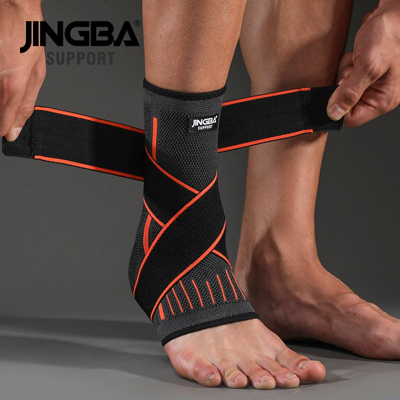 JINGBA 1 PCS 3D Compression Nylon Ankle Support.