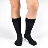 6 Pairs Men's Black Cotton Dress Socks.