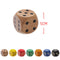 1PC 5cm Wooden,6-Sided Rounded Corners, Colorful Dice.
