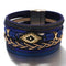 Amorcome Miyuki Leather Wide band Bracelets.