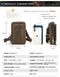 2023 Men's Leather Crossbody Bag With Mobile Phone Pouch.