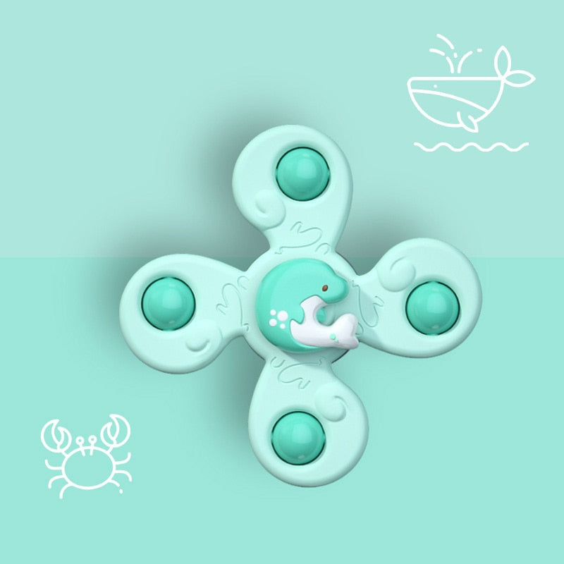 1pcs Cartoon Fidget Spinner.  Educational toy as well as rattle toy.