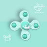 1pcs Cartoon Fidget Spinner.  Educational toy as well as rattle toy.