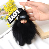 Pompom Cute Fluffy Plush Doll Keychains.