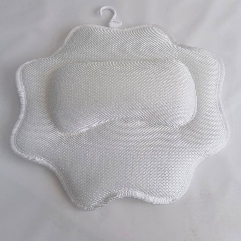 Non-Slip Bath Pillow with Suction Cups. Thick headrest to give your neck and back support.