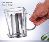 BORREY Heat Resistant Glass Teapot With Stainless Steel Tea Infuser.