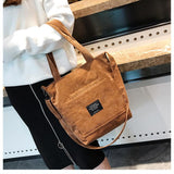 Women Corduroy Shoulder/Crossbody Bag.