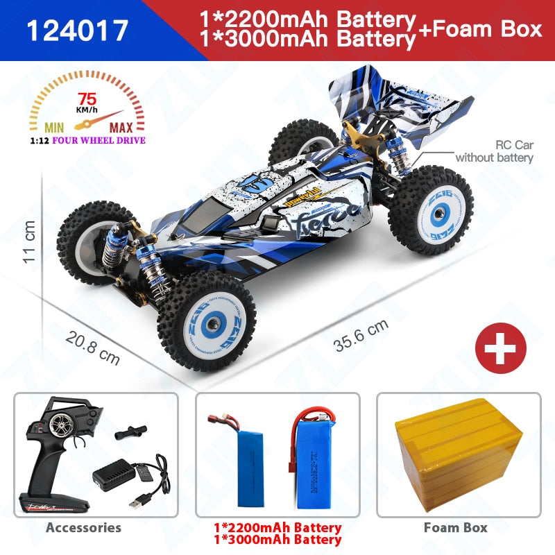 Remote Control Electric High Speed Off-Road Drift  124017 124016 2.4G RC Car 1:14 4WD 75KM/H