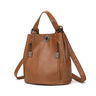 Double Zipper Ladies Leather Bookbag/Backpack.