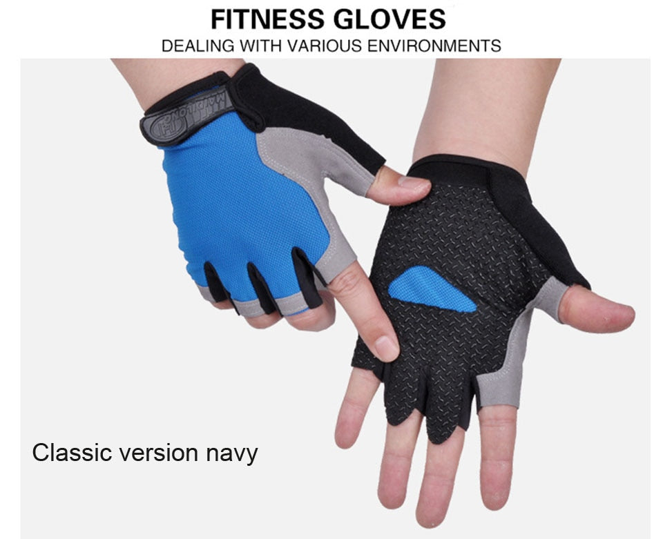 Anti-slip, Anti-sweat, Breathable Half Finger Sports Gloves for Men and Women.