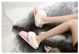 JIANBUDAN Plush Lightweight soft comfortable warm slippers.