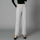 Warm Elastic Waist Cotton Quilted Pants.