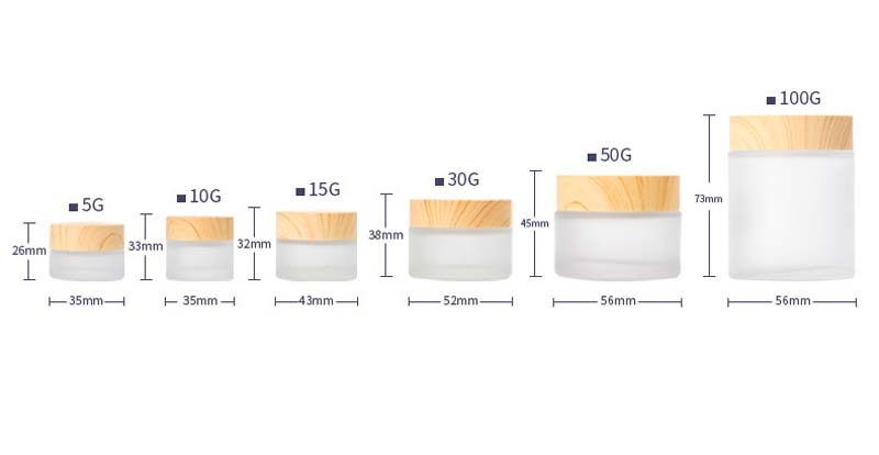 5g-100g Mini Glass Empty Refillable Jars For Cosmetics When You Travel.