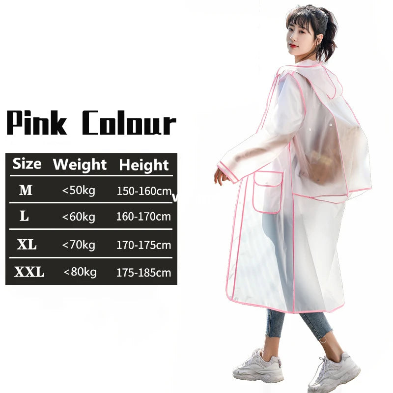Women OR Men's Hooded Raincoats With Schoolbag space