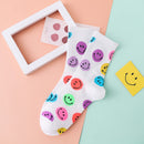 Dreamlikelin Smiley Print Cotton Tube Socks.