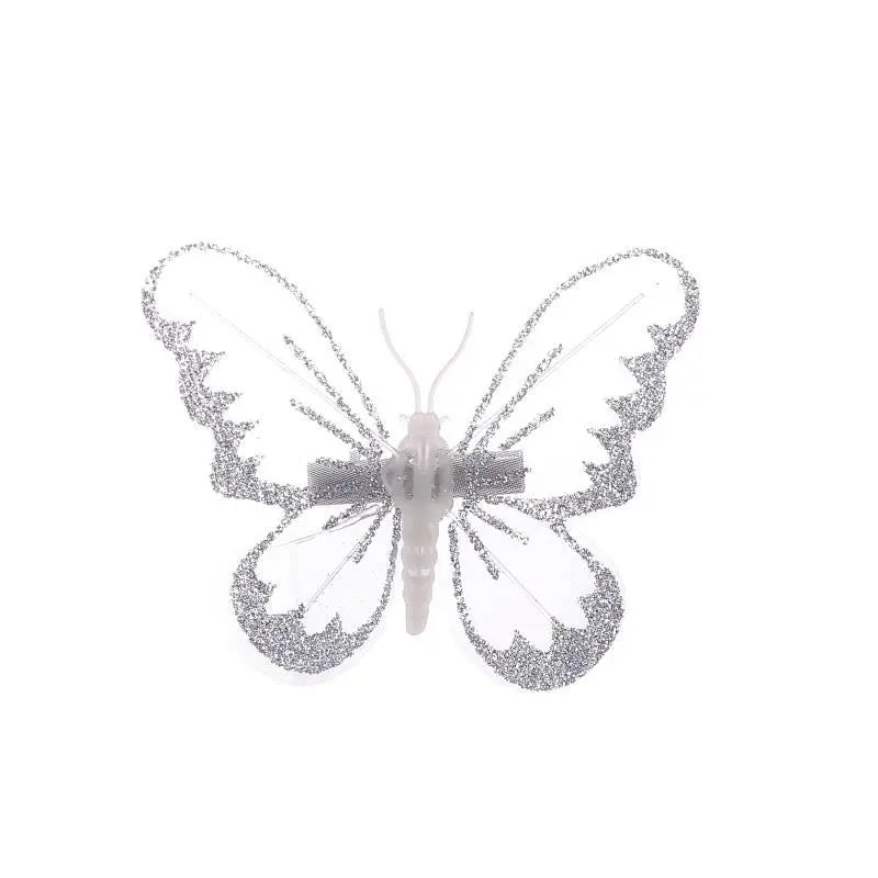 12pcs Christmas Or Home Decor Butterfly Clips