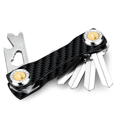 Carbon Keychain EDC Pocket Key Holder Organizer.