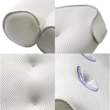 Non-Slip Bath Pillow with Suction Cups. Thick headrest to give your neck and back support.