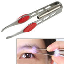 1pc Stainless Steel LED eyebrow tweezer.