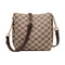 Plaid Mahjong Leather Shoulder Bag With Crossbody Sling Chain Strap.