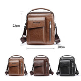 WEIXIER Men's Crossbody Multi-function Leather Bag.